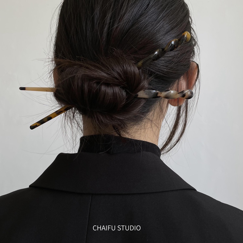 Kẹp Tóc Một Cánh Màu Hổ Phách 19A1510 Phong Cách Hàn Quốc Đơn Giản Dễ Phối Đồ