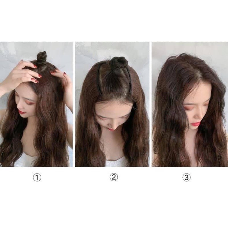 Tóc giả kẹp phím phồng xù FREESHIP🤗 sét 3 dải kẹp phím.