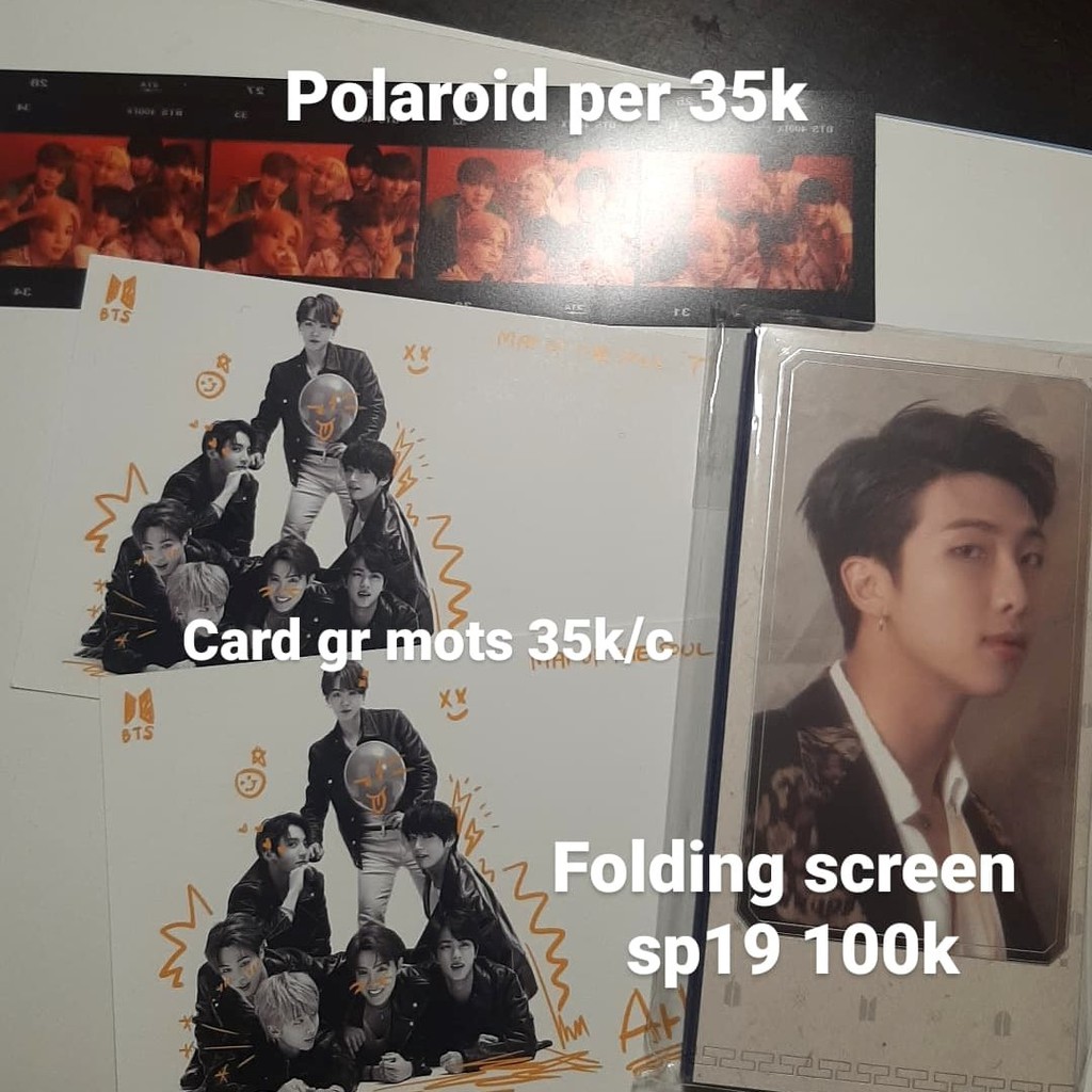 BTS Photocard album MOTS 7, Polaroid album love yourself persona, folding screen sp19 summer package 2019 ptc off