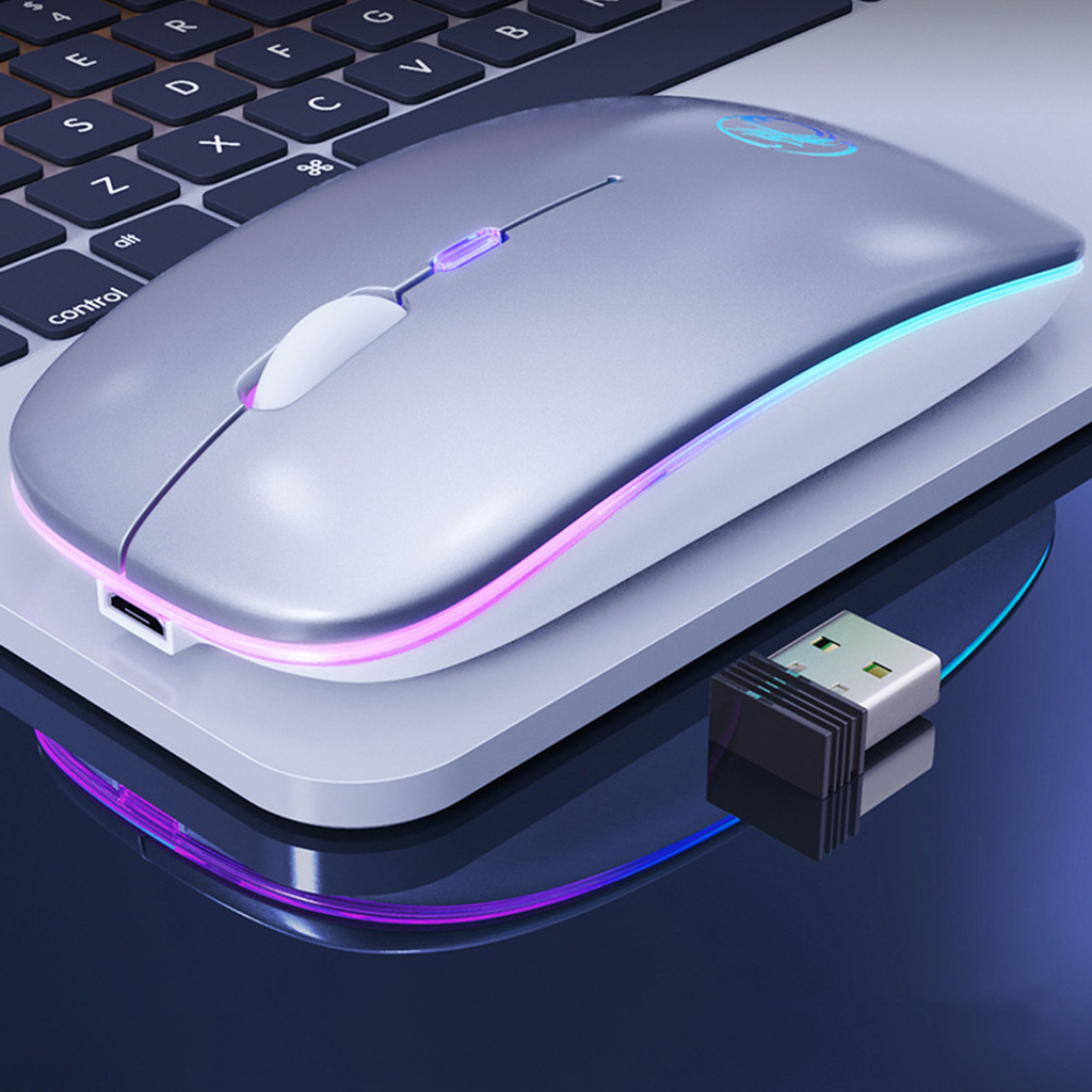 chuột không dây 2.4g Có Đèn Led Chất Lượng Cao