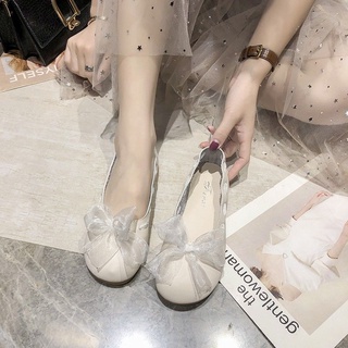 Giày búp bê nữ ulzzang gắn nơ xinh