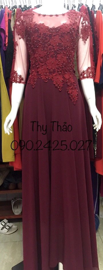 Đầm trung niên dạ hội thiết kế sang trọng