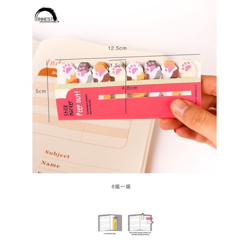 Set 120 tờ giấy đánh dấu trang được chọn mẫu