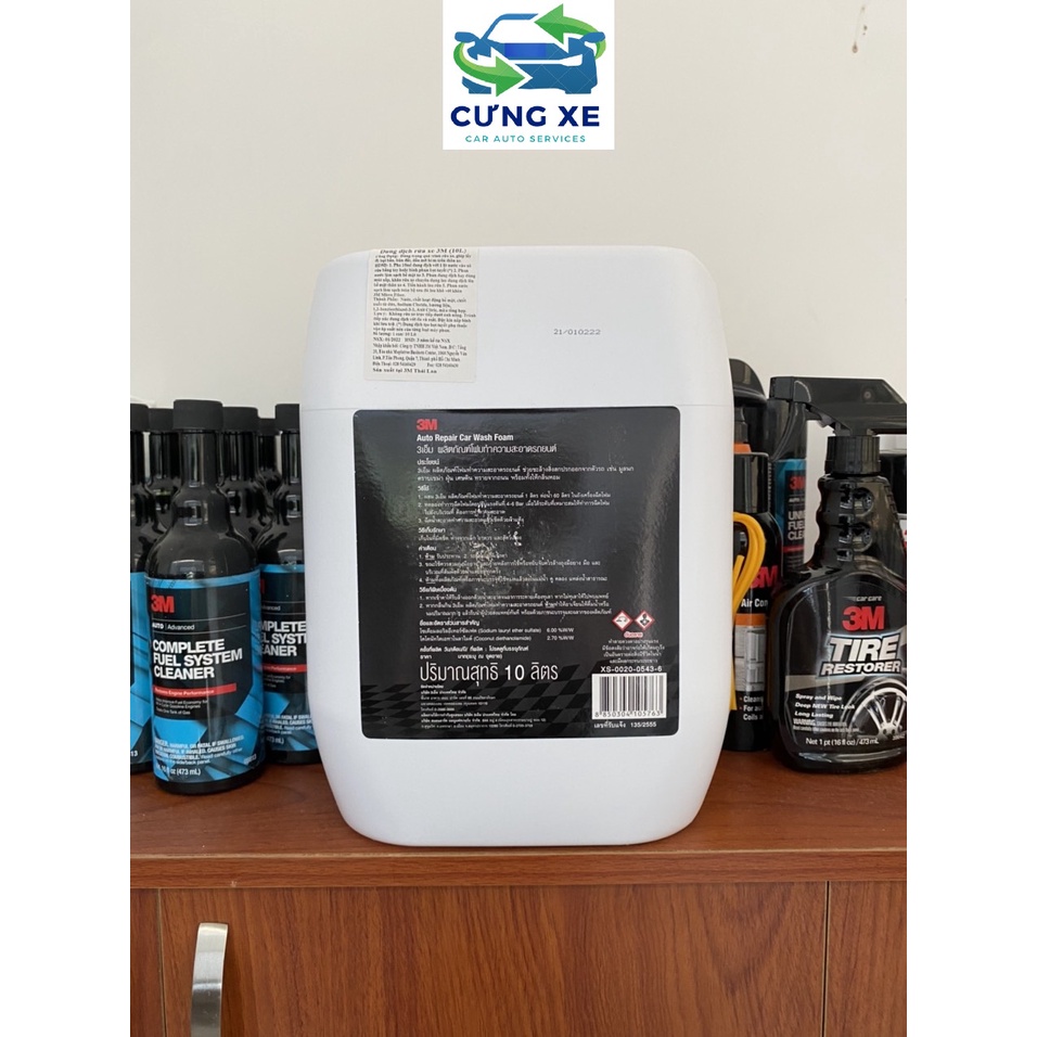 Xà bông rửa xe bọt tuyết 3M Bình 10L- Hàng chính hãng xuất xứ Thái Lan