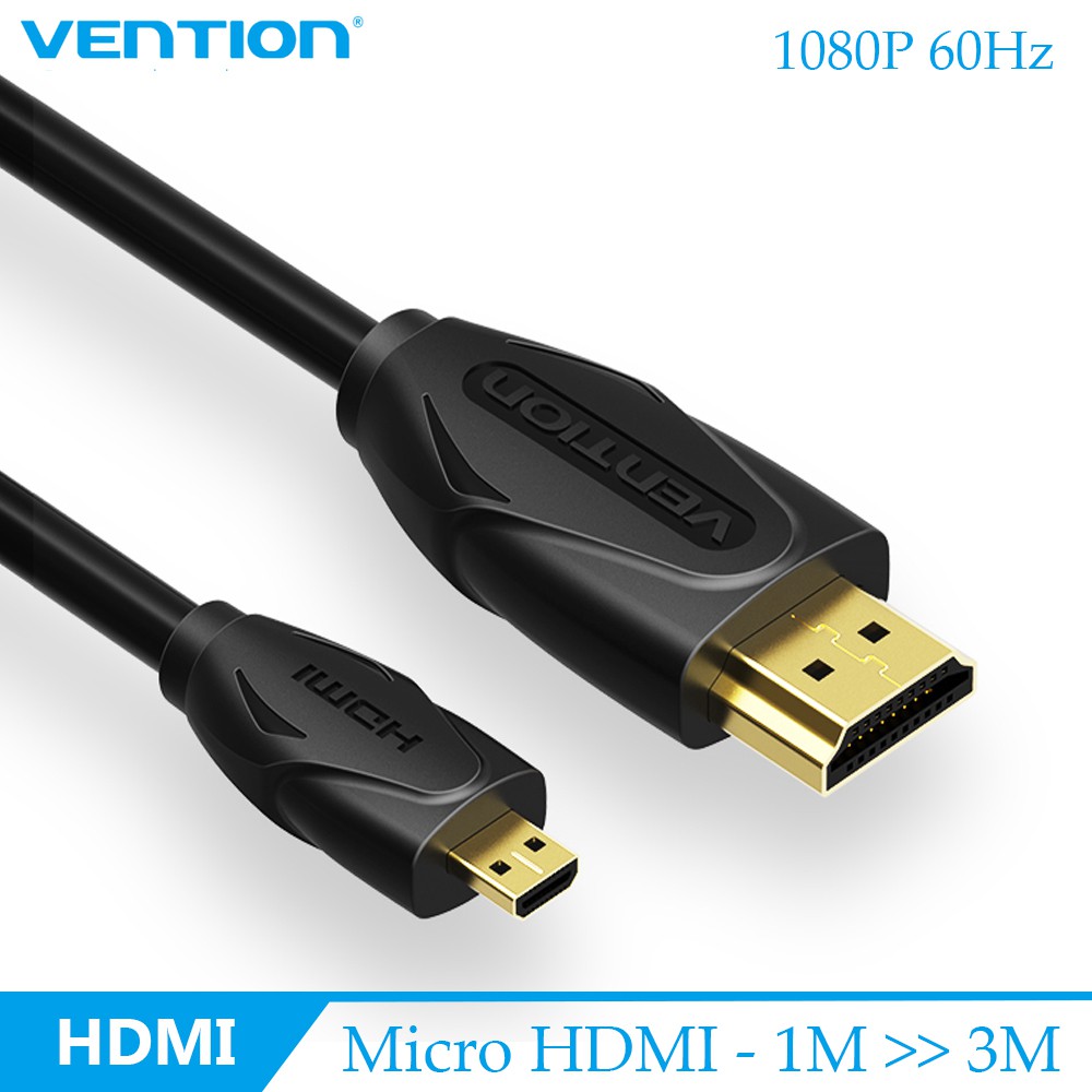Dây Cáp micro HDMI vention 1.4 full HD 1080P 1M, 3M