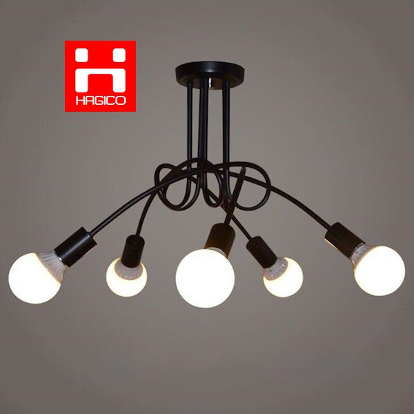 Đèn trang trí thả sắt nghệ thuật 5 chân THCN148