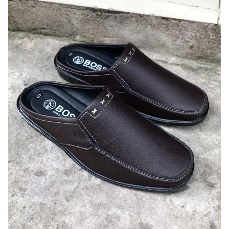 Dép sapo nam mẫu mới, phom đẹp, da mềm, màu nâu sang trọng lịch lãm, mã SP17