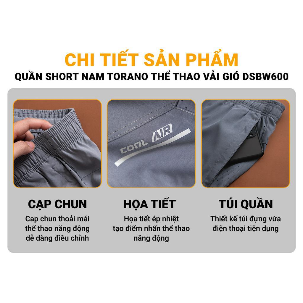 Quần short nam TORANO thể thao vải gió, thoải mái, chuẩn phom, siêu nhẹ BW600 ESBW001