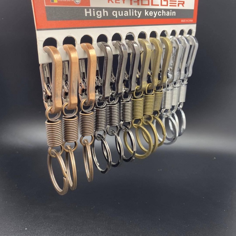 Móc chìa khóa bằng hợp kim kẽm màu bạc 9cm hỗ trợ chống thất lạc dành cho nam
