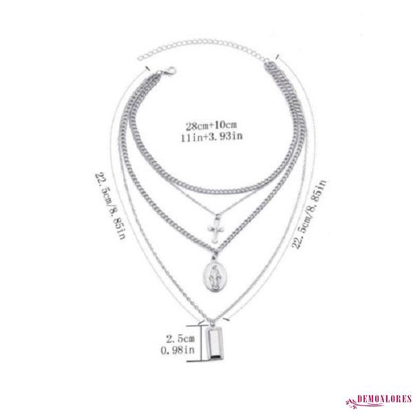 Dây chuyền mặt chữ thập bằng hợp kim thời trang