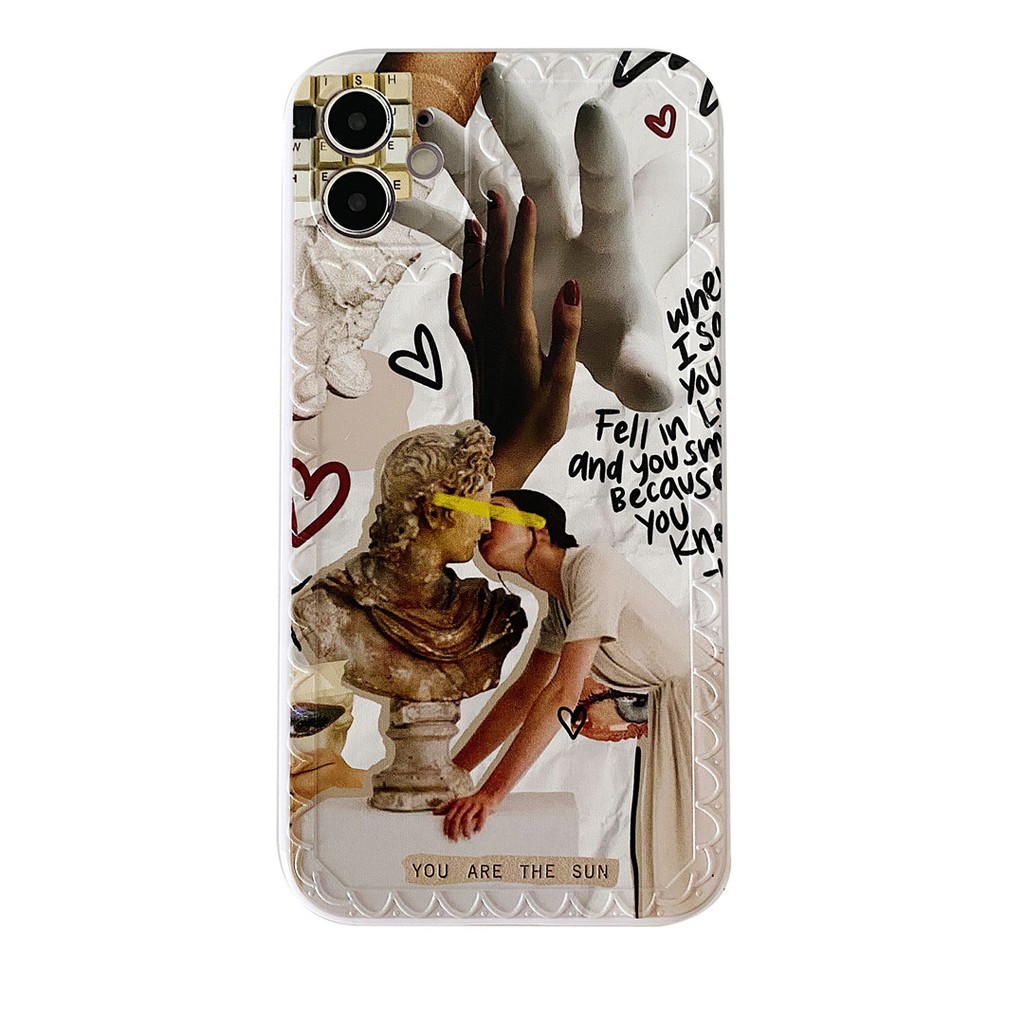 Soft Plastic Phone Case Romantic art suitable for iPhone12 mini 11 PRO MAX 6/6s 7/8plus SE2 X/XS XR XSMAX #HG3932