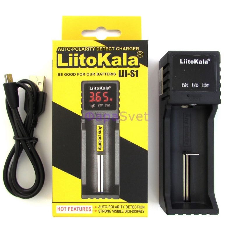 Bộ sạc pin đa năng Liitokala Lii-S1, sạc 18650 1.2V 3.7V 3.2V AA / AAA 26650 21700 NiMH, Li-Ion