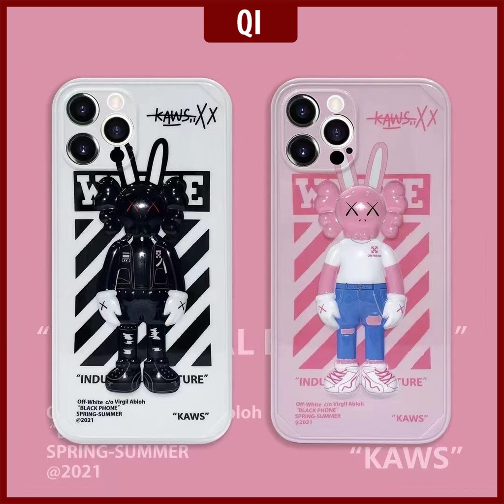 HUAWEI Ốp điện thoại hình thỏ KAWS 3D cho IPhone13Pro Max IPhone 11 Pro Max XR XS Max X 7 8 Plus 12 Max