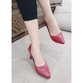 Giày cao gót 5 phân mũi nhọn ( vân )