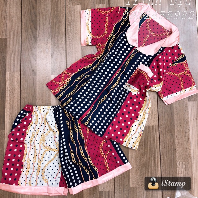 FREESHIP 50K Bộ pijama LỤA HÀN ÁO CỘC QUẦN CỘC màu siêu hot