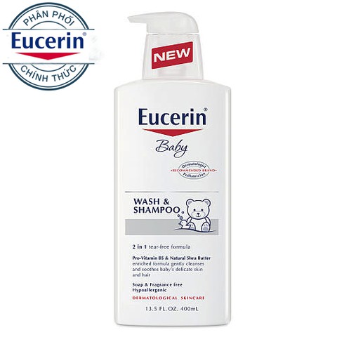 Sữa Tắm Gội Cho Bé Eucerin Baby Wash & Shampoo (400ml)