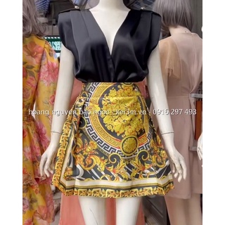 (Ảnh thật - có sẵn) Set bodysuit kèm chân váy Versace