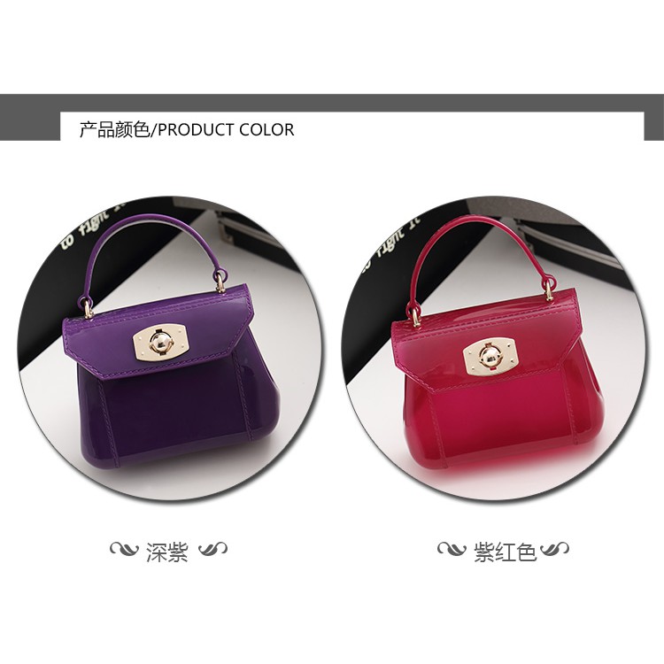 Túi đeo chéo nhựa jelly dáng furrrla size mini 17