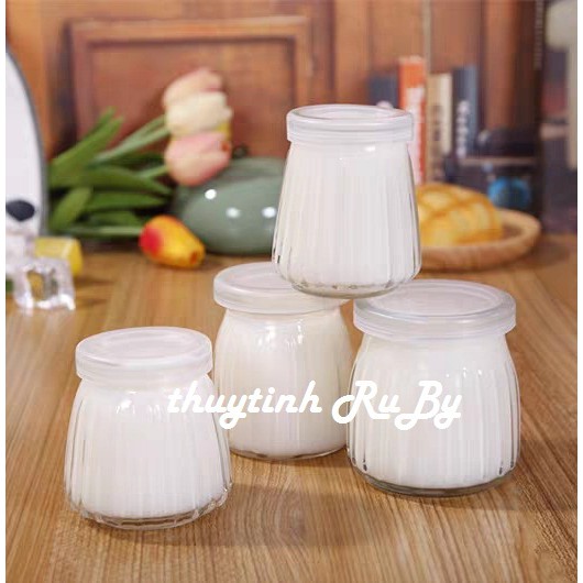 Bộ 10 Hũ Thủy Tinh Sọc Làm Sữa Chua 100ml, Hũ Lọ Yaourt, Lọ Pudding, Hủ Làm Sữa Chua, Caramen | BigBuy360 - bigbuy360.vn