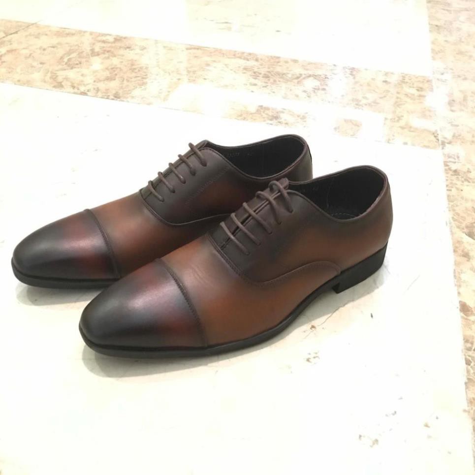 Giày tây nam da bò thật đế cao su, giày tây nam da cao cấp handmade hàng hiệu công sở chính hãng mh1 | BigBuy360 - bigbuy360.vn