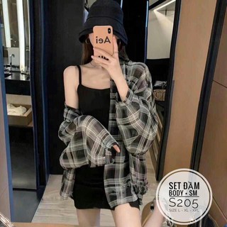 S205 đầm thun 2 dây bigsize 60 đến 90kg