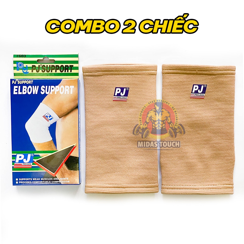 Combo 2 Bó Khuỷu Tay 2 Chiều PJ-603 Freesize - Bảo Vệ Khuỷu Tay Cùi Chỏ Chống Chấn Thương Hỗ Trợ Tập Luyện Thể Thao