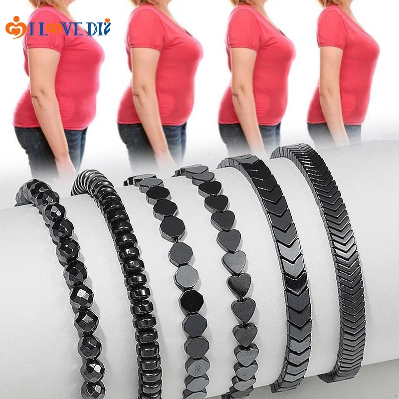 Vòng Tay Hạt Đá Hematite Màu Đen Hình Mũi Tên Tình Yêu Thời Trang