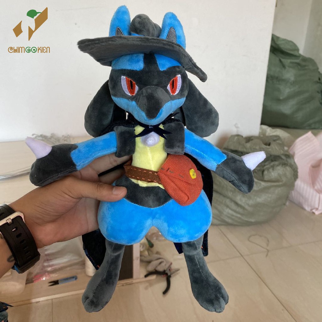 Gấu bông pokemon hiệp sĩ bóng đêm Lucario 30cm