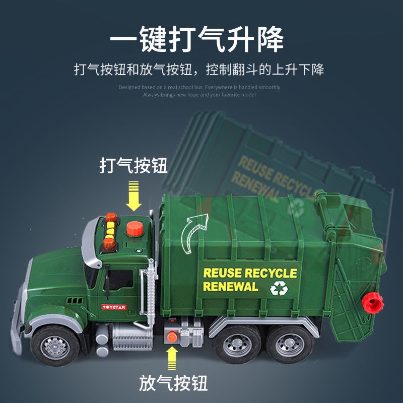 Đồ chơi trẻ em Xe Tải Đựng Rác Thiết Kế Cỡ Lớn Sáng Tạo Dành Cho Bé 3-6 Tuổi