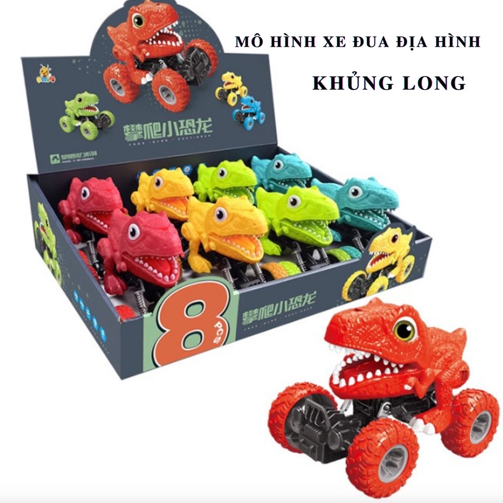 Khủng Long Đua Xe Địa Hình Đồ Chơi Khủng Long Chạy Đà