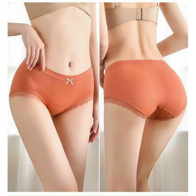 [ Mã FAXANH 722 giảm 10K đơn 50K] Quần Lót Nữ Cotton Viền Ren Gân Tăm Kháng Khuẩn Hoạ Tiết Viền Ren Cao Cấp Xuất Nhật | BigBuy360 - bigbuy360.vn