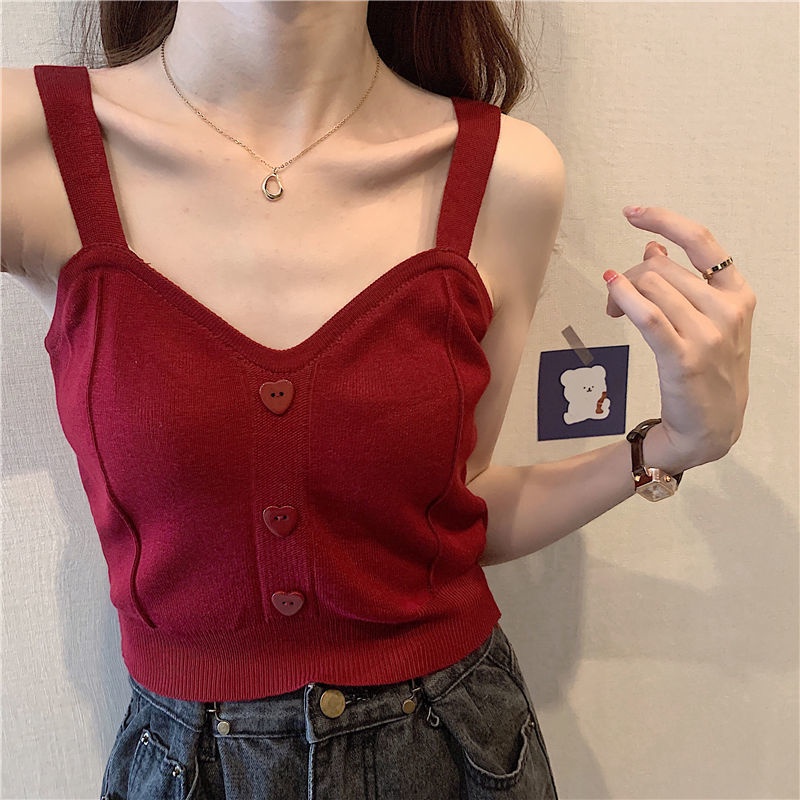 Áo hai dây dệt kim plus size thời trang mùa hè cho nữ