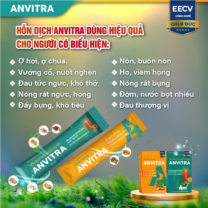Hỗn dịch trào ngược dạ dày Anvitra  - Hộp màu xanh