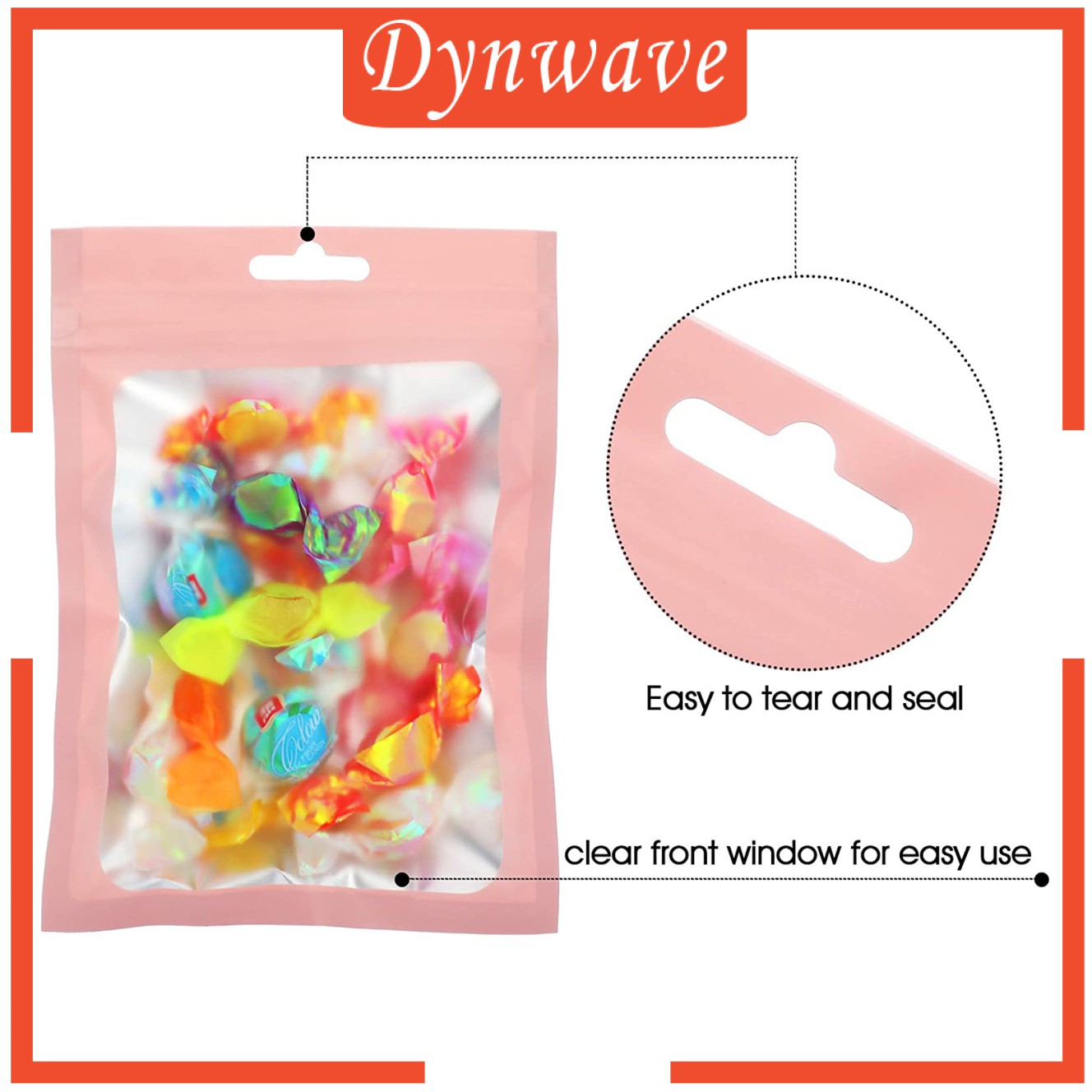 [DYNWAVE] 100pcs Mylar Foil Bags Resealable Food Container Packing Storing Sampling