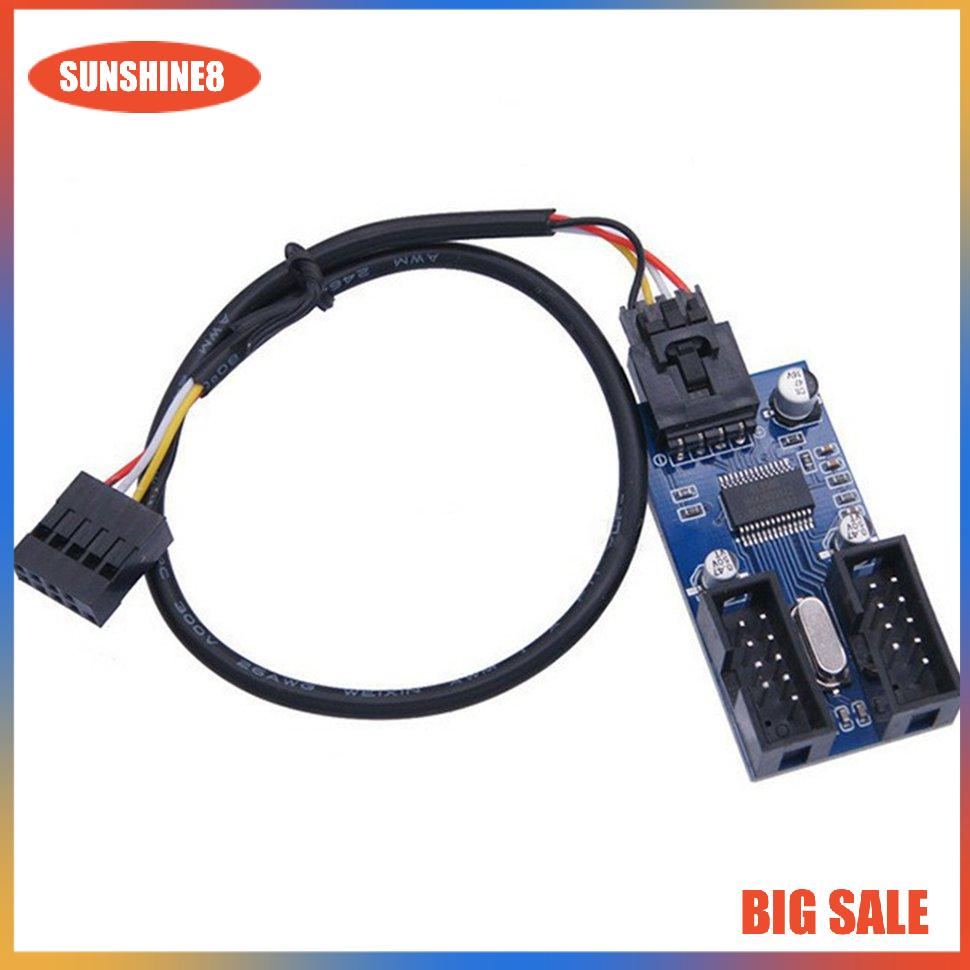 【SUN】Mainboard USB 9-pin Một trong hai cáp mở rộng USB 2.0 Bảng mạch