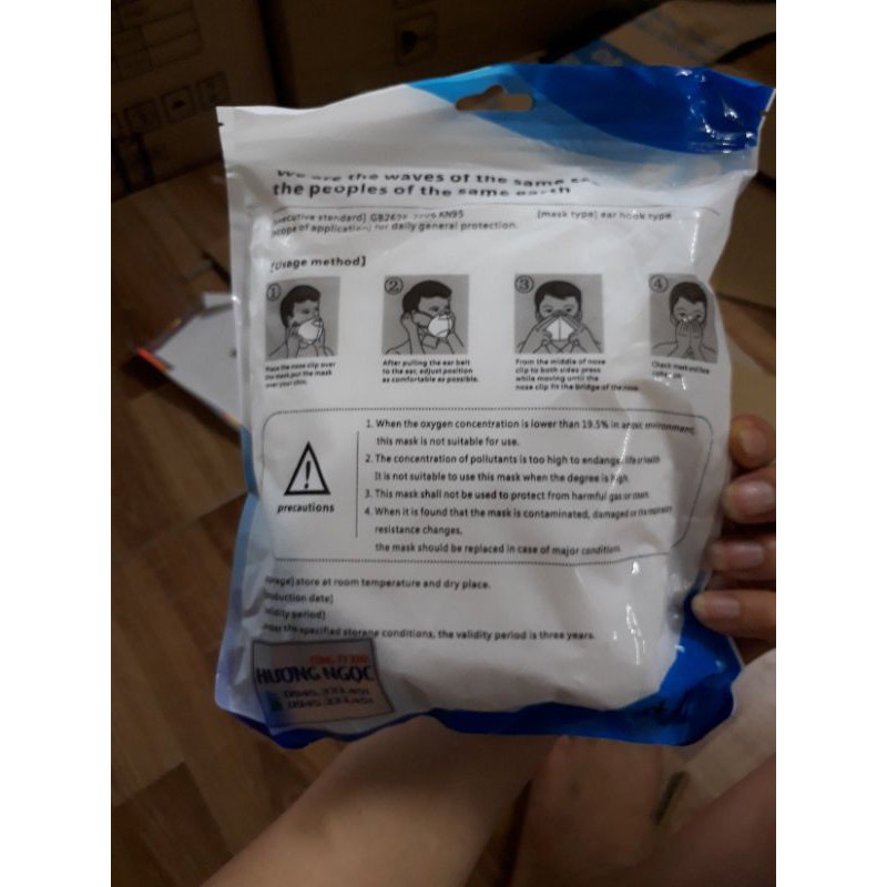 Khẩu trang N95 KN95 không van 5 lớp chống bụi mịn PM 2.5 | BigBuy360 - bigbuy360.vn