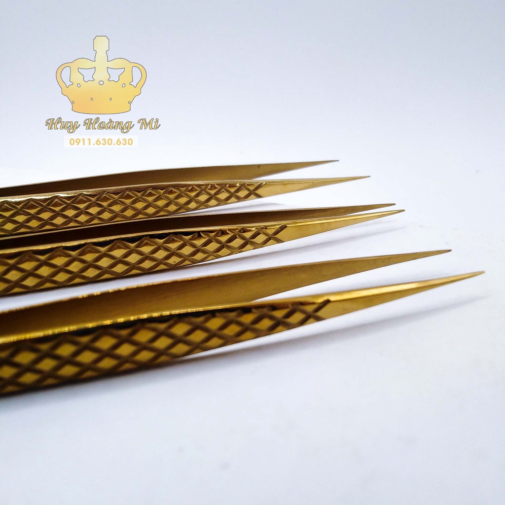 Nhíp tách pakistan vàng thẳng _dụng cụ nối mi_Huyhoangmi