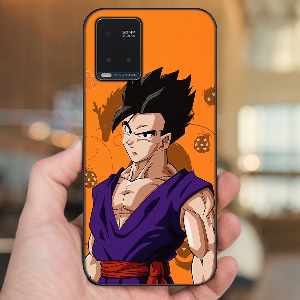 Ốp lưng Vivo Y21s, Y33s viền đen in hình Gohan Dragon Ball