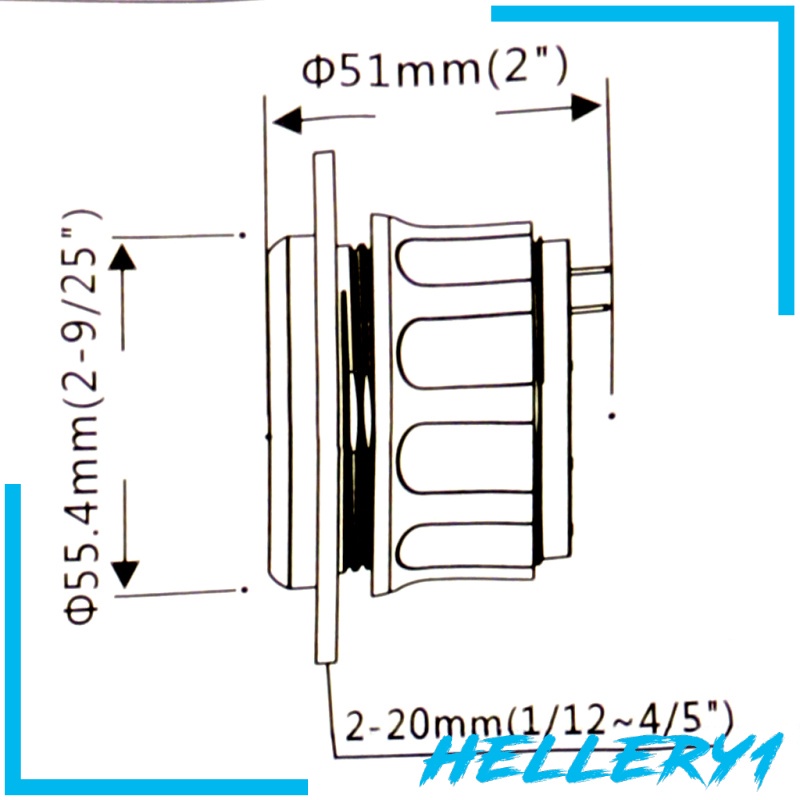 [Hellery1] Đồng Hồ Đo Mức Độ Nhiên Liệu 2 '' LED Chống Nước Màu Trắng Cho Tàu Thuyền / Xe Hơi