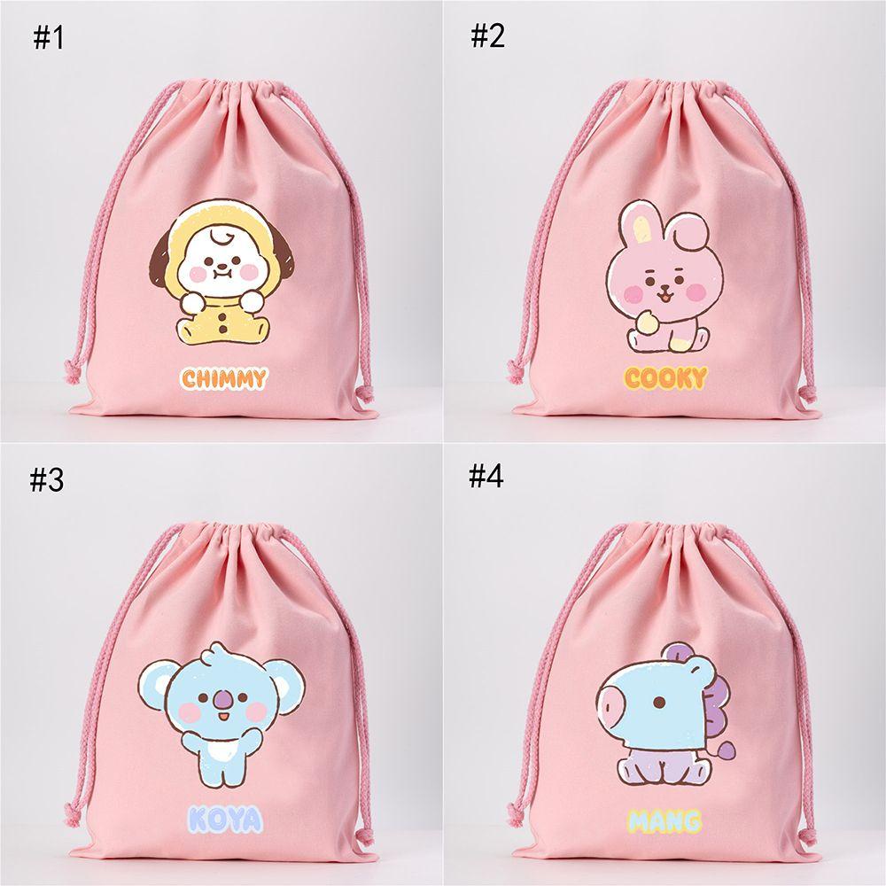 UUMIR Túi Vải Dây Rút Hoạ Tiết Hoạt Hình BT21