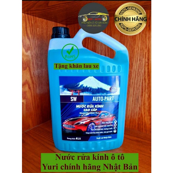 Combo 5 lít nước rửa kính ô tô Toyota, Yuri Nhật bản