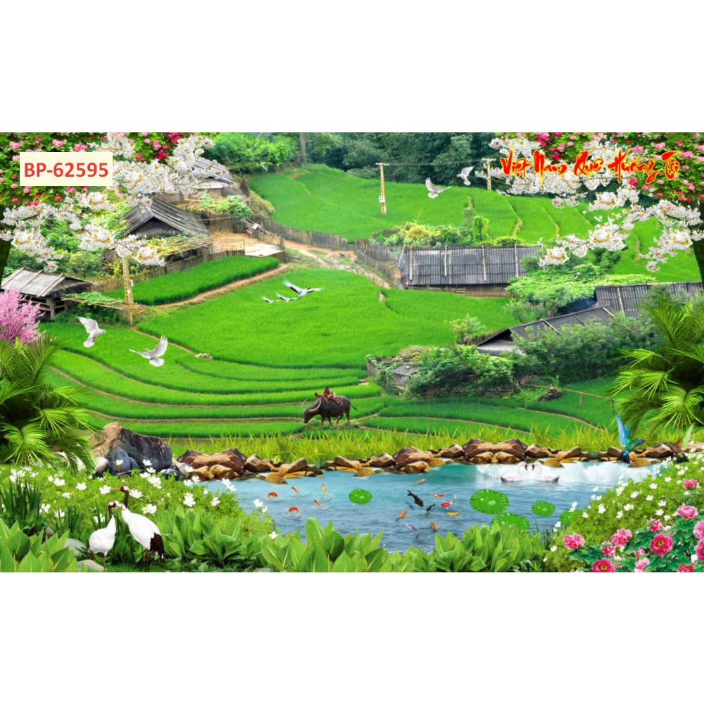 Tranh phong cảnh thiết kế đẹp theo xu hướng