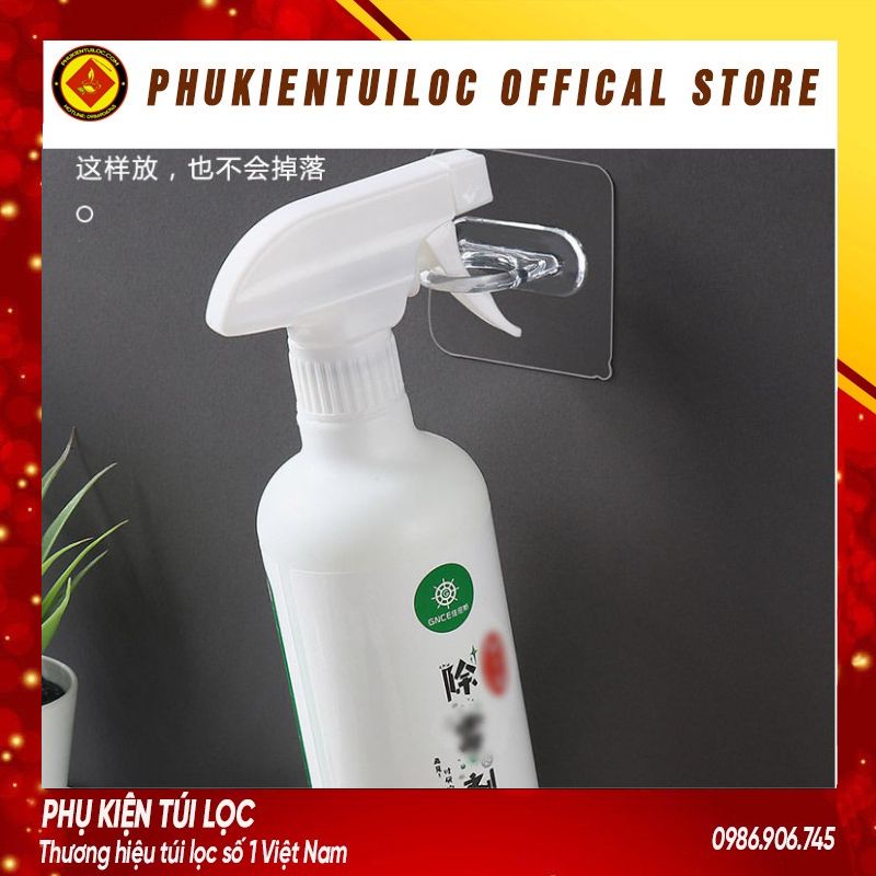 Móc treo chai đựng dầu gội, lọ đựng nước rửa tay, sữa tắm thay thế kệ góc tường nhà tắm đa năng