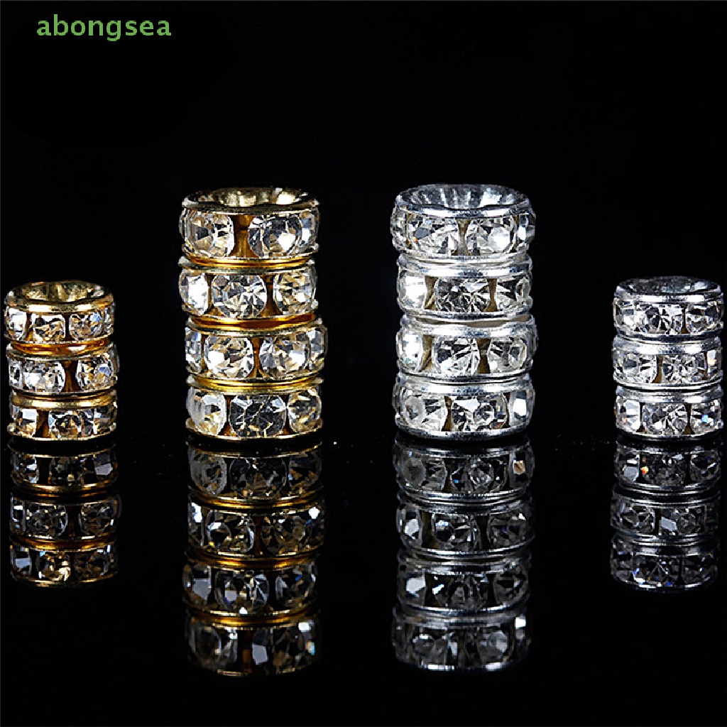 100 Hạt Xỏ Lỗ Xỏ Lỗ 6mm 8mm Màu Vàng / Bạc Dùng Làm Trang Sức DIY