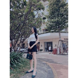 Áo Kiểu Tay Lệch 1 Bên (TRẮNG)