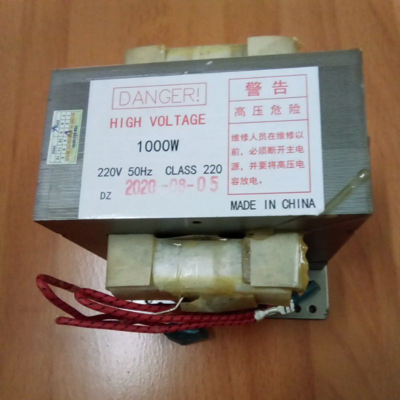 Biến áp lò vi sóng 1000W, CLASS 220, 220V, 50Hz.