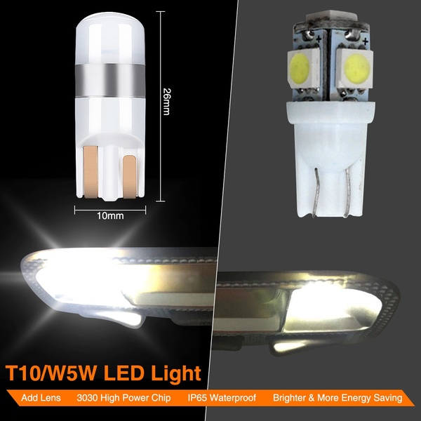 Bóng ĐèN Led Canbus 3030 Smd 6000K T10 - Bộ 4 CáI