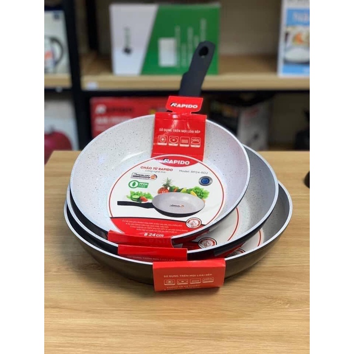 Chảo từ men gốm Rapido