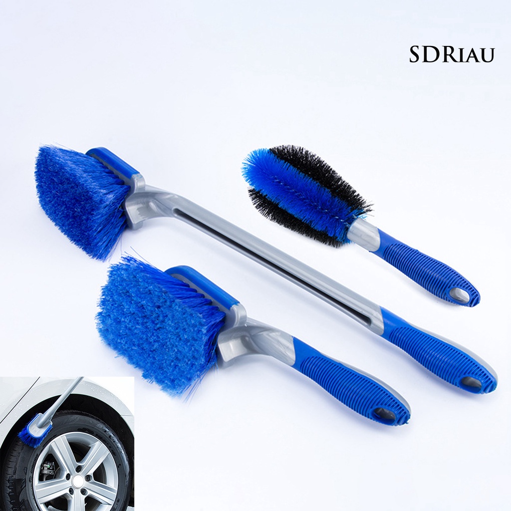Bàn chải làm sạch bánh xe ô tô đa năng bằng nhựa abs với cán dài / ngắn