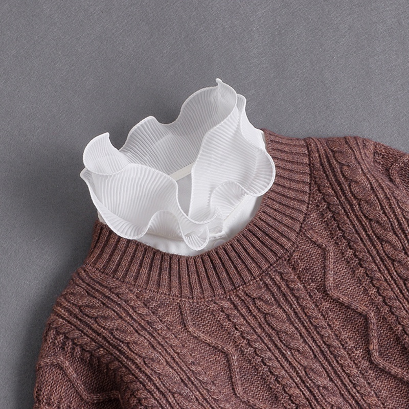 Set 2 áo sơ mi giả cổ đứng cài nút tay áo giả có thể tháo rời cho nữ